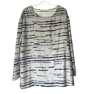 MISSLOOK Blue Patterned Long Sleeve Top Size 2XL
